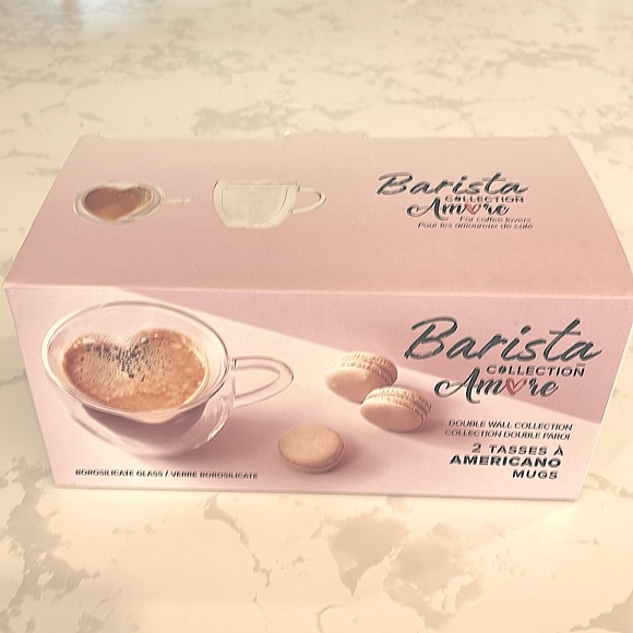 Heart Glass Coffee Mugs - Picture 2 of 6